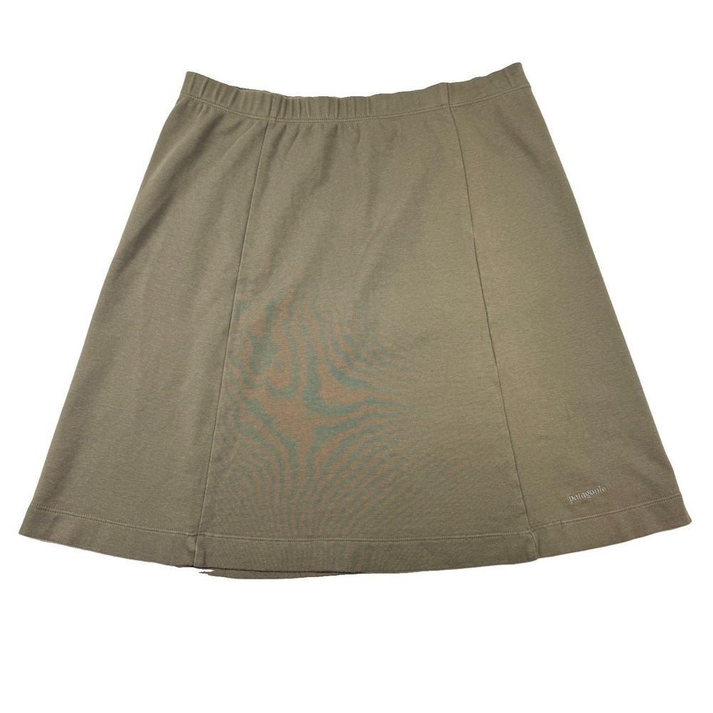 Vintage Patagonia Skirt Organic Cotton A-Line Knit Size S Brown 1999 Pull On